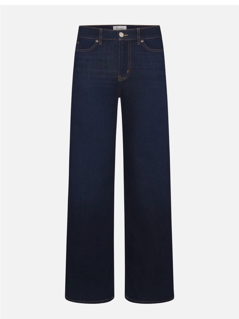 Frame Denim Le Slim Palazzo High-Rise Dark Blue Wide-Leg Jeans-Rinse